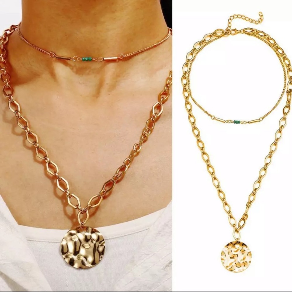 Fashion Gold Tone Chunky Necklace Statement
